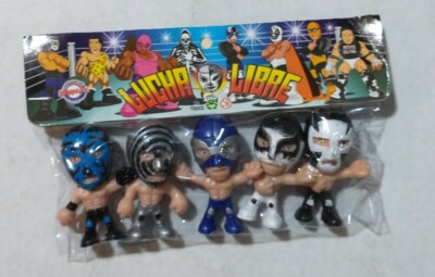 Wrestling 3'' set of 5 figures, Lucha Libre Luchadores Cabezones (5)