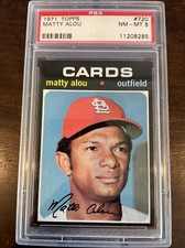 1971 Topps #720 Matty Alou St Louis Cardinals PSA 8 NM-MT