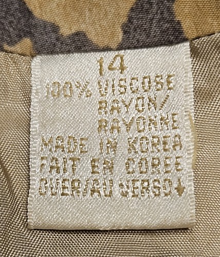 DANA BUCHMAN Animal Print 100% Viscose Rayon Lined Blazer Size 14 Pre-Owned - Picture 4 of 6