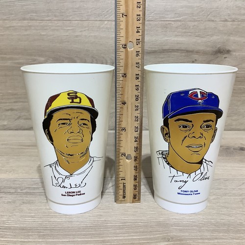 VTG 7 Eleven 7-11 Slurpee Cups 1970s MLB Baseball 5 Cups Yankees Twins & More - Picture 12 of 12