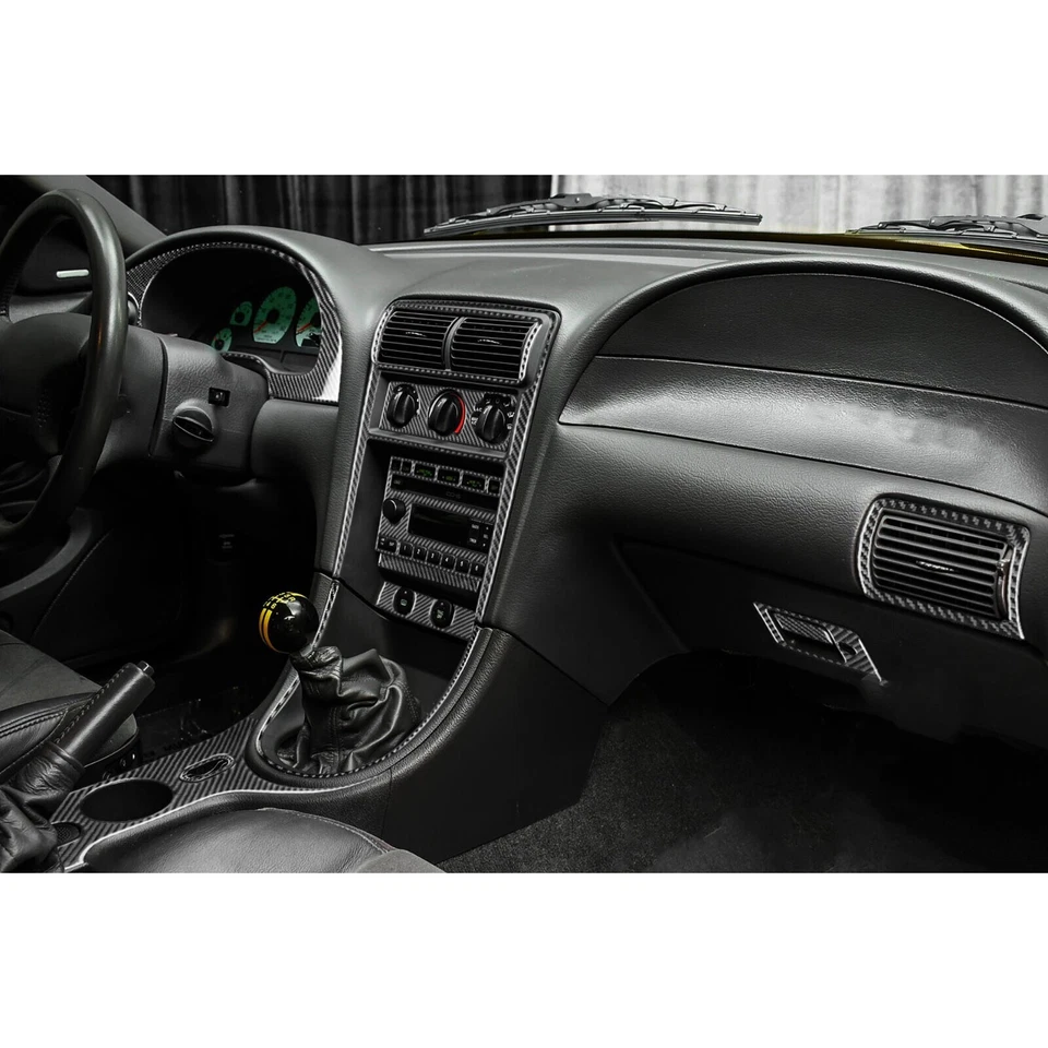 Kits de fibra de carbono real de 36 piezas cubierta interior completa para Ford Mustang 2001-2004 Foto 2 de 4