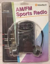 Vintage Newtech PR-326 Am/Fm Sports Radio Walkman Headphones NEW Sealed NOS