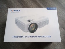 YOWHICK DP01 LED Projector - 1080P Output, 100" Screen Included Grey