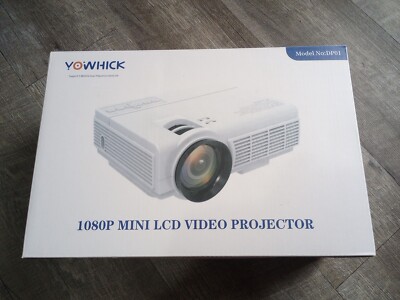 YOWHICK DP01 LED Projector - 1080P Output, 100'' Screen Included (Grey)