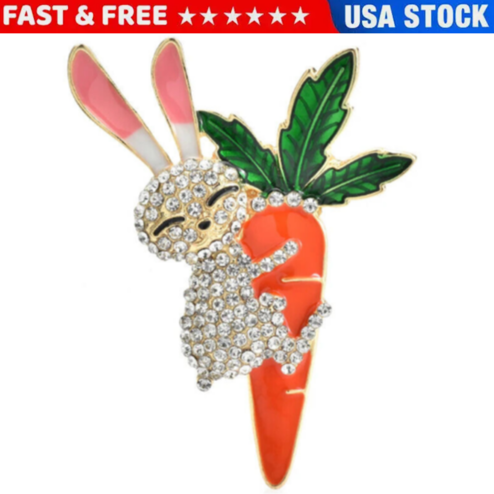 Easter Spring Bunny Brooch Pin Fashion Jewelry Free Shipping