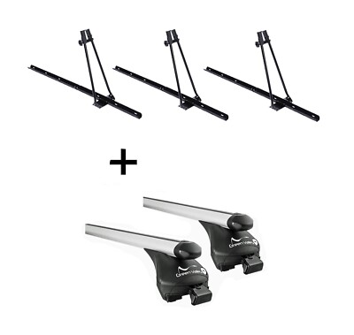 3x Fahrradträger ORION+Relingträger Quick XL für für Audi A6 SW C6 C7 ab 05