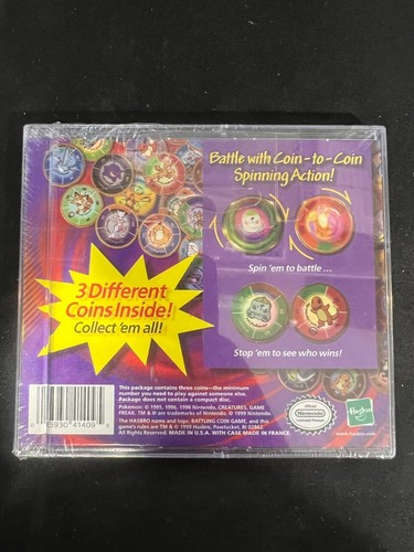 Pokemon Battling Coin Game Sealed Hasbro 199 Nintendo Creatures Pikachu - Picture 2 of 2