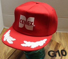 TRUE VINTAGE CENEX HAT BY ST. LOUIS HATS USA MADE RED SNAPBACK FOAM LINE EUC G10