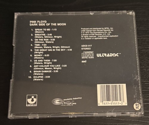 Pink Floyd - The Dark Side of The Moon Original MFSL 24kt Gold Ultradisc NM - Bild 2 von 3