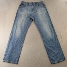 Calvin Klein Mens Size 34X32 Blue Wash VTG Cotton Normcore Y2K Bootcut Stain