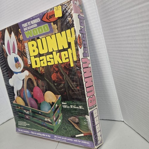 1975 Arrow Paint By Number And Assemble Wood Bunny Basket NIP Unopened - Picture 6 of 11