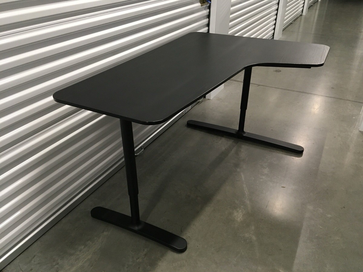 BLACK IKEA BEKANT CORNER DESKS | eBay