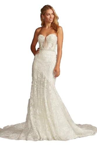 Beaded Brocade Embellished Mermaid Wedding Dress | eBay