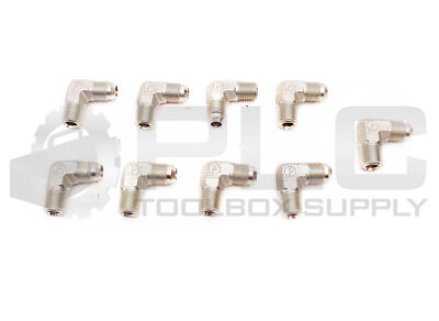 LOT OF 9 NEW PARKER 6 CTX 90° ELBOW FITTING 5/16'' ID 9/16'' OD MALE THREAD