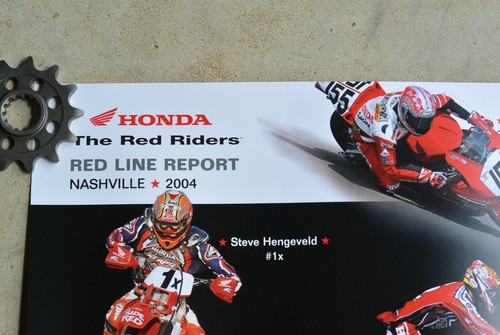 Honda Red Riders 2004 Red Line Report Poster Shop Sign Team Honda Ad 8433 Z4 - Picture 2 of 8
