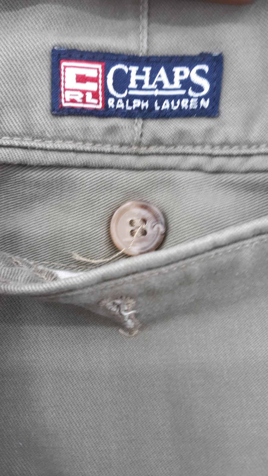 Chaps Ralph Lauren olive green men's pleated pants si… Gem