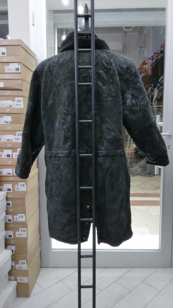 Shearling Coat Casa Veneta Woman Black In Genuine Leather Size 42 
