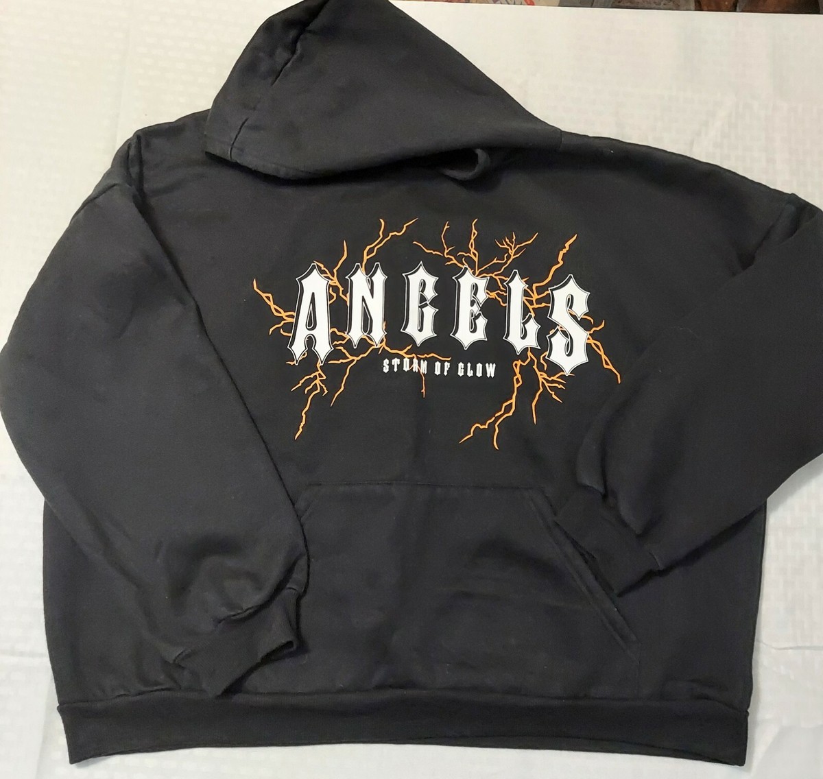 Angels Adika Black Hoodie Thick XL Oversized Graphic Sweatshirt