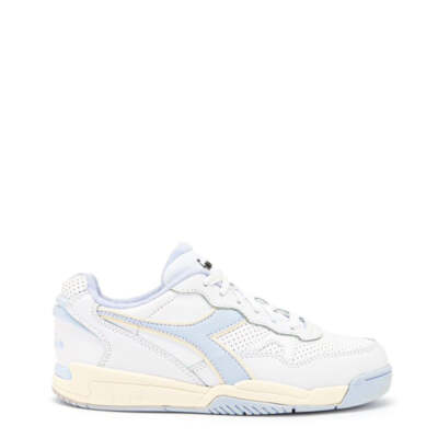 NEW - Official Diadora Women Winner Trainers White / Xenon Blue