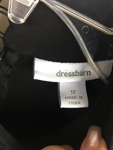 Dressbarn Womens Dress Sleeveless Keyhole Neck Size 12 Black B10*N - Picture 4 of 5