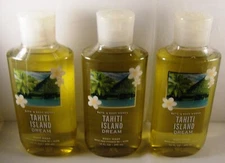 3 Bath & Body Works *TAHITI ISLAND DREAM* Shower Gel BODY WASH Coconut VANILLA