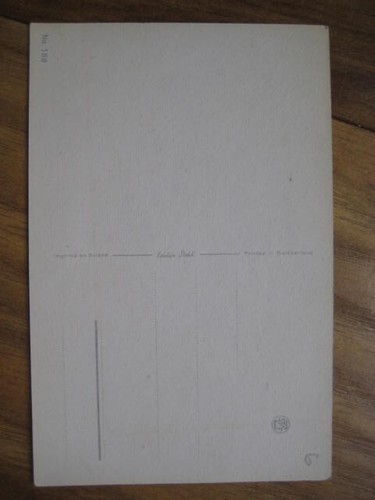 Katze und Kätzchen Farbpostkarte Swiss 50er Jahre Ref 02 - Bild 2 von 2