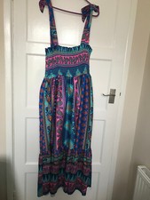 Beautiful Made In Italy Insta Girl Maxi Floral Dress Size 10 Bold