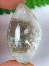 50x29x21mm Natural Green Ghost Crystal Quartz Free Shape Pendant Bead BV64107