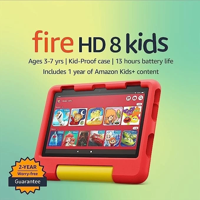 2022 Red Fire 7 Tablet with 32 GB for Kids