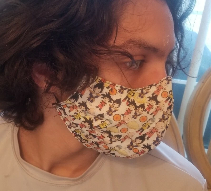 FABRIC FACE MASK DRAGON Z Reusable, Washable Print Fabric make USA - Image 3 of 3