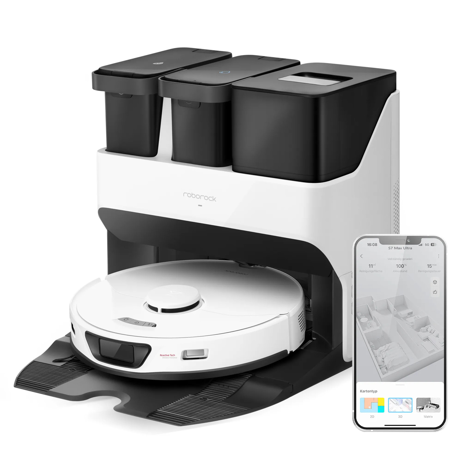 Roborock S7 Max Ultra Saugroboter Wischroboter mit Reinigungsstation