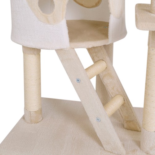 B-Ware: lionto Kratzbaum Kletterbaum Katzenkratzbaum Katzenbaum beige/weiß - Bild 4 von 7
