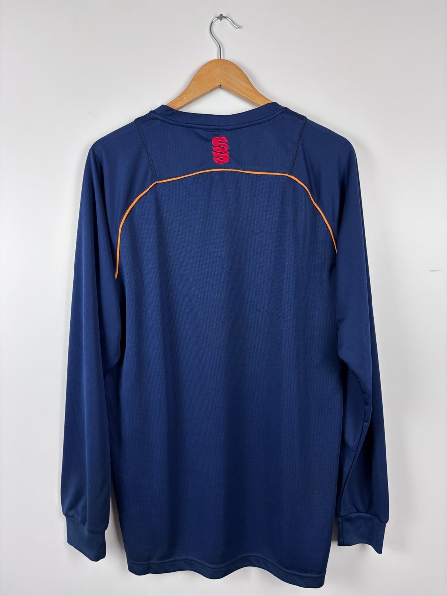 Maillot D'entraînement Manches Longues Essex County Cricket Club Par Surridge - Taille L - Bleu - Neuf