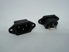 2 Pack AC Computer Power Supply Electric Cable Connection Socket Port Jack 250V