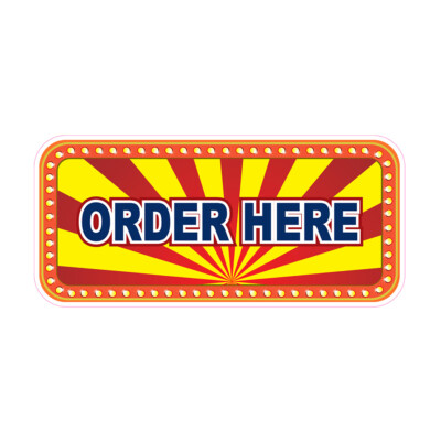 Food Truck Decals Order Here Restaurant & Food Concession Concession Sign Green