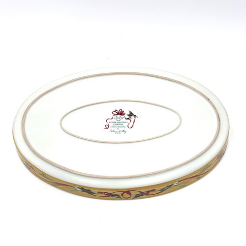 13.5" Oval LENOX Winter Greetings Baker w/Red Cardinals - Christmas, Holidays - Picture 7 of 8