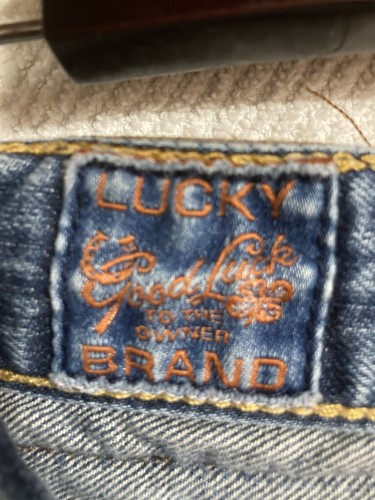 Vintage 90’sLucky Brand Jeans Mens 36X30 Dark Blue Denim Pants Straight Stretch - Picture 5 of 7
