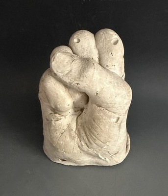 Antq 1930 Plaster Fist Scarsdale NY Woman Anatomical Hand Study Cast Statue