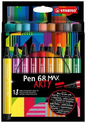 STABILO Fasermaler Pen 68 MAX 18er Etui ARTY