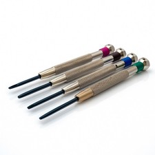 AUGUSTA 4 Piece Cross Screwdriver With Chrome Knob  Made In EU