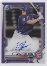 2021 Bowman Chrome Prospect Purple Refractor /250 Ethan Hearn #CPA-EH Auto 03nz