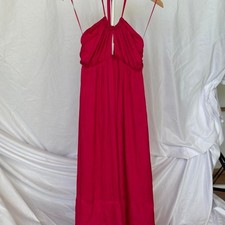 J.Crew fuschia silky halter neck maxi dress Size 6