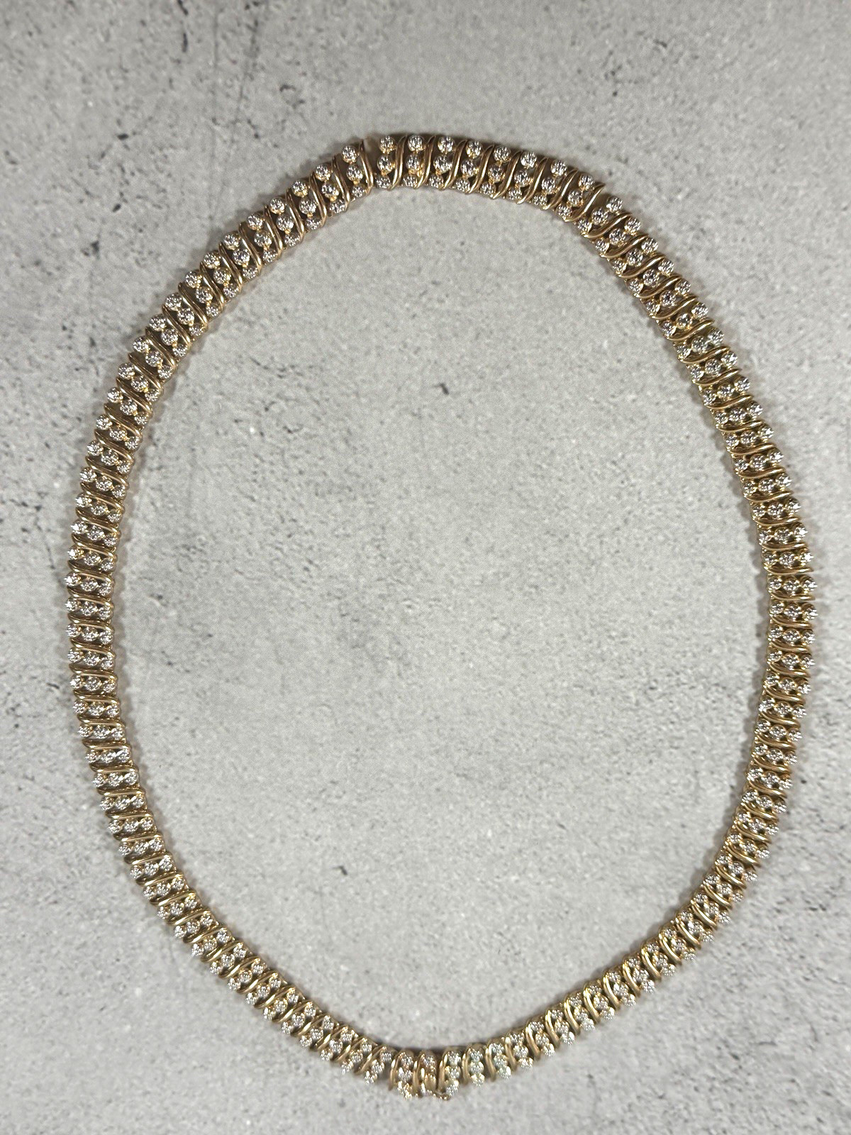 Sterling Silver Flexible Statement Necklace with … - image 2