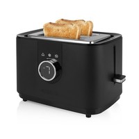 Toaster Toastautomat 2 Scheiben BröTchenaufsatz KrüMelschublade Matt Schwarz