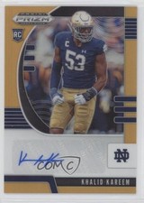 2020 Panini Prizm Draft Picks Rookies Neon Orange 41/149 Khalid Kareem Auto 1h1