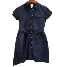 Basic Editions girls size 12 navy blue dress button up school uniform