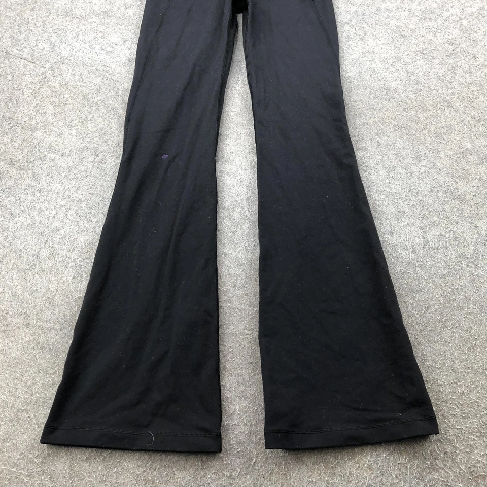 Lululemon Pants Womens 4 Black Groove Flare Yoga Activewear Gym Athletic Stretch - Image 2 of 4