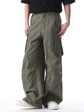 Wide leg cargo pants