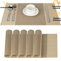 Platzdeckchen Rutschfest Abwaschbar HitzebestäNdig Tischsets 30X45Cm 6Er Set