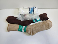 VINTAGE SOCKS GRENADIER SEARS LEISURE DRESS SPORT SOCKS 10-13 NEW BROWN WHITE 3
